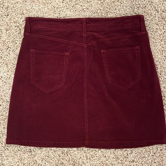 Market & Spruce Corduroy Burgundy Skirt Size 12